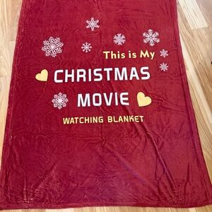 Red Christmas Movie Watching Blanket